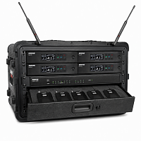 Комплект 4 радиосистемы Shure QLXD c микрофонами в рэке с антеннами и сплиттером взять в аренду
