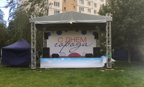Сцена 8x10 м двухскатная с порталами взять в аренду