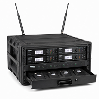 Комплект 4 радиосистемы Shure ULXD c микрофонами в рэке с антеннами и сплиттером взять в аренду